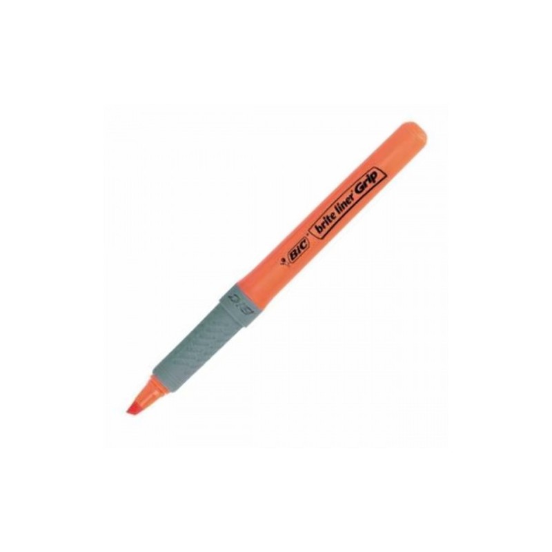 MARCADOR FLUORESCENTE HIGHLIGHTER GRIP TRAZO 1,5-3,3MM. NARANJA BIC 811933