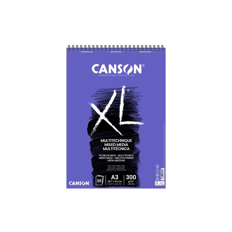 Canson XL Mix Media Bloc de hojas de papel para bellas artes 30 hojas