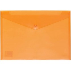 SOBRE POLIPROPILENO FOLIO SOLAPA C/BROCHE PLASTICO NARANJA CARCHIVO 342K52