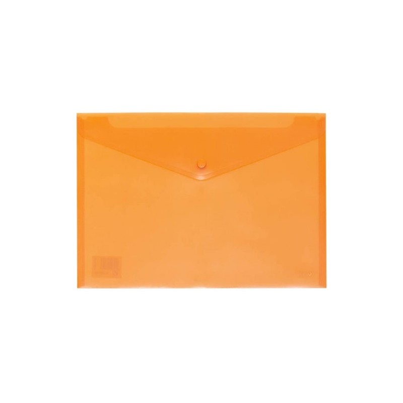 SOBRE POLIPROPILENO FOLIO SOLAPA C/BROCHE PLASTICO NARANJA CARCHIVO 342K52