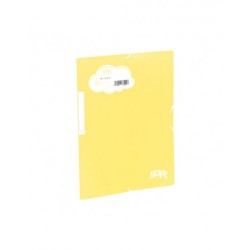 CARPETA SOLAPAS SOFT POLIPROPILENO C/ETIQUETA Y GOMA AMARILLO CARCHIVO 20160120