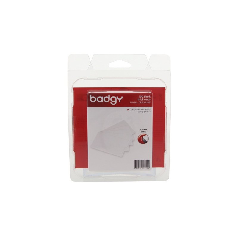 PACK 100 TARTEJAS PVC BADGY CBGC0030W