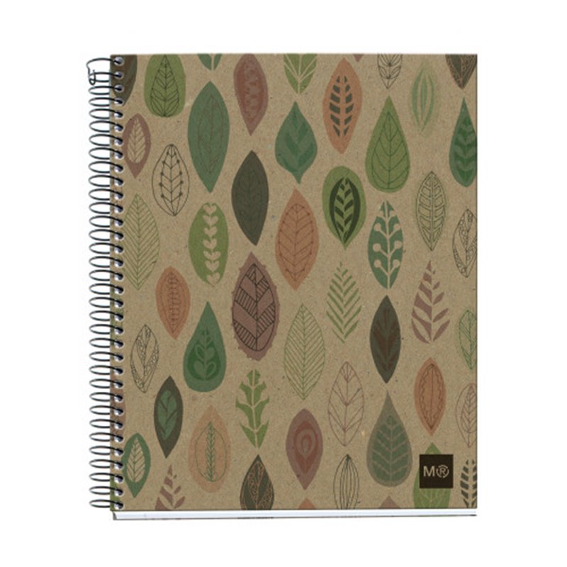 CUADERNO RECICLADO A5 MICROPERFORADO 120 HOJAS 5X5MM BOTANIC MIQUELRIUS MR2872