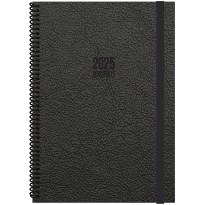 AGENDA 2025 TOKIO DIA/PAGINA 17X24 NEGRO CASTELLANO INGRAF 355562