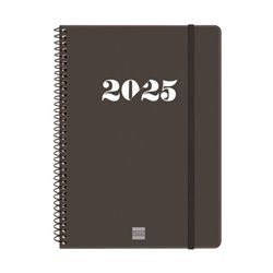 AGENDA 2025 BASIC MY E10 155X212MM SEMANA VISTA HORIZONTAL NEGRO FINOCAM 743506025