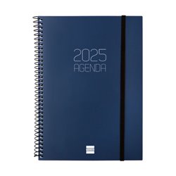 AGENDA 2025 BASIC OPAQUE E10 155X212MM SEMANA VISTA HORIZONTAL AZUL FINOCAM 742761025