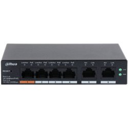 (DH-CS4006-4ET-60) DAHUA SWITCH 6 PUERTOS, 4 POE, GESTIONABLE CON CLOUD