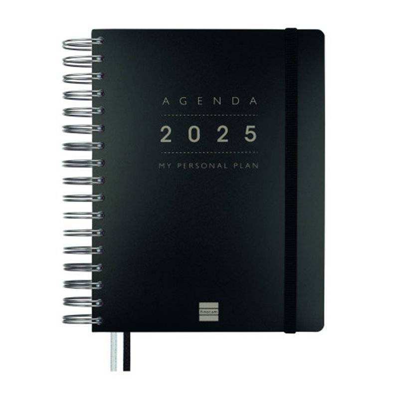 AGENDA 16 MESES SEPTIEMBRE 2024-DICIEMBRE 2025 4º 155X217 SEMANA VISTA VERTICAL TEMPUS NEGRO FINOCAM 626600125