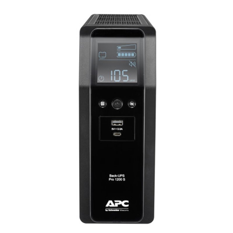 APC BACK UPS PRO BR 1200VA sistema de alimentación ininterrumpida (UPS) Línea interactiva 1,2 kVA 720 W 8 salidas AC