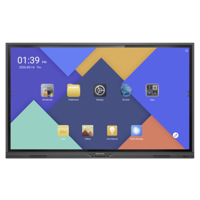 HIKVISION PANTALLA INTERACTIVA 65" 4K / IR TOUCH / ANDROID 8.0 / 3GB / ALMAC INT 32GB / 20 PUNTOS / 500 CD/M2 / 6000:1 / HDMI X2