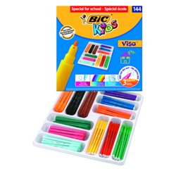 ESTUCHE 144 ROTULADORES DE 12 COLORES DIFERENTES BIC 887837