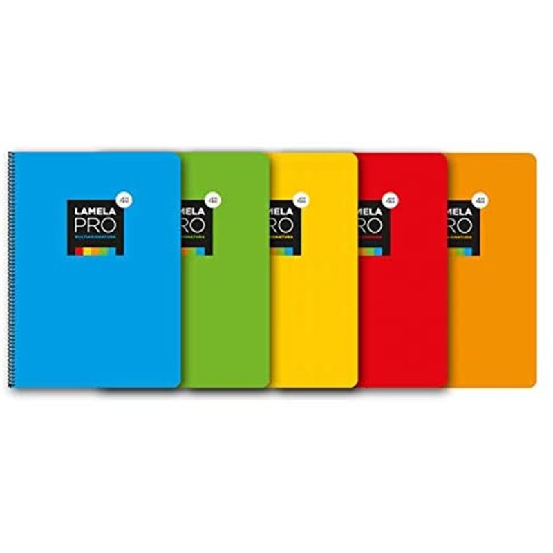 CUADERNO FOLIO EXTRA DURA 100 HOJAS. 4 MM., SURTIDOS LAMELA