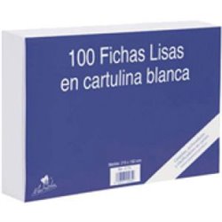 100 FICHAS DE CARTULINA LISA (125X75 MM) Nº 2 MARIOLA 3112L