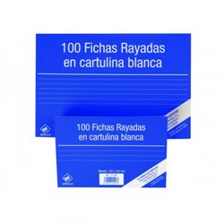 100 FICHAS DE CARTULINA LISA (95X65 MM)  N.º 1 MARIOLA 3111L