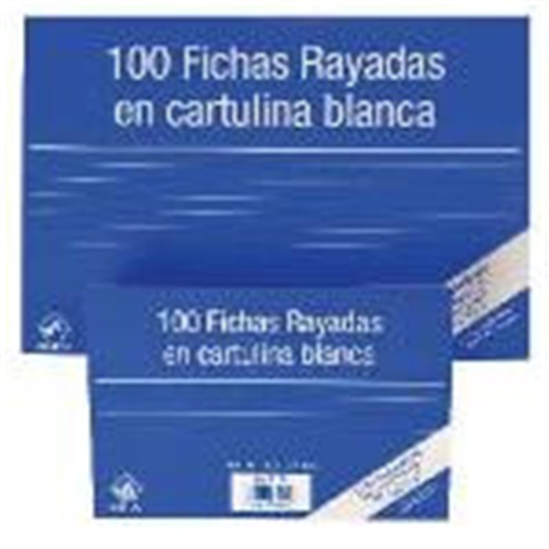 100 FICHAS DE CARTULINA RAYADA (125X75 MM) Nº 2 MARIOLA 3112R