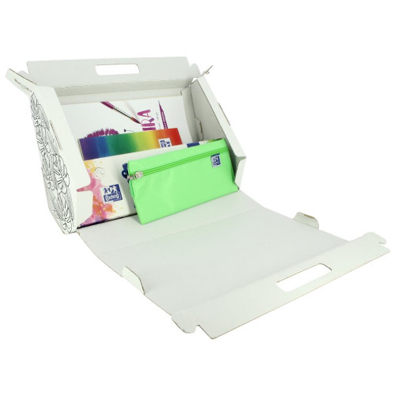 KIT KIDS1 BLOCS DIBUJO+BLOC ACUARELA/TEMPERA+ESTUCHE KANGOO+TEMPERAS OXFORD 400169566