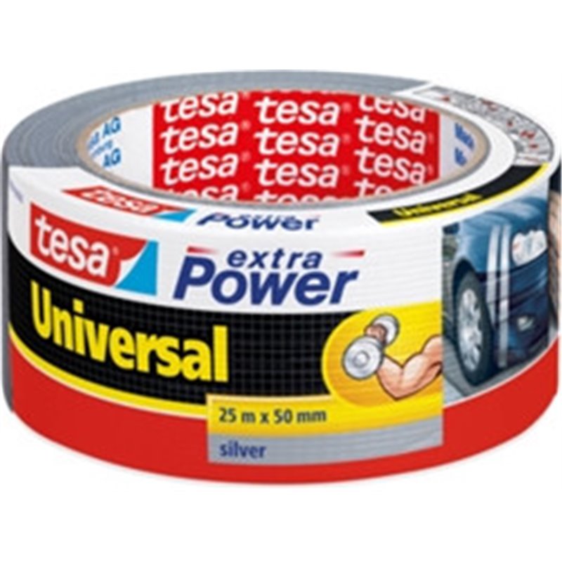 CINTA ADHESIVA AMERICANA EXTRA POWER GRIS 25MX50MM TESA 56388-00000-12