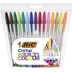 BOLSA 15 UNIDADES BOLIGRAFOS MULTICOLOR 1,6 MM BIC 964899