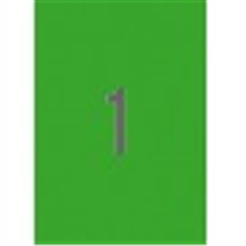 PACK 20 HOJAS (20 UDS) ETIQUETAS VERDES 210X297MM APLI 1602.