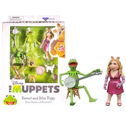 Blister 2 figuras Action Kermit y Miss Piggi Best Of Serie 1 Muppets 13cm