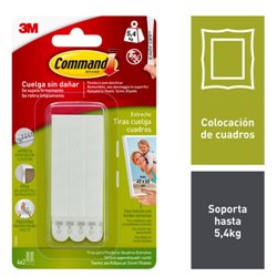 BLISTER TIRAS ADHESIVAS ESTRECHAS PARA CUADROS HASTA 5,4KG COMMAND 17207 3M 7100127050