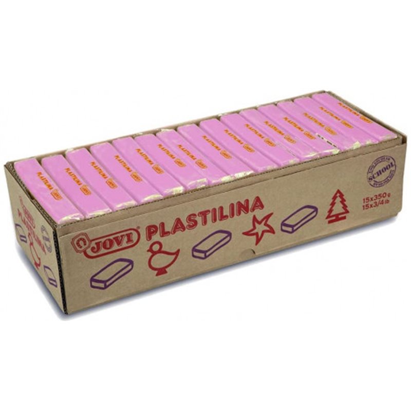 CAJA 15 PASTILLAS PLASTILINA 350 G - LILA JOVI 7214