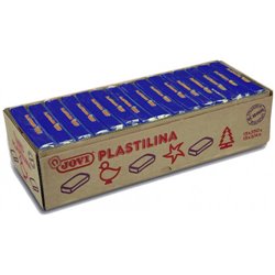 CAJA 15 PASTILLAS PLASTILINA 350 G - AZUL OSCURO JOVI 7213