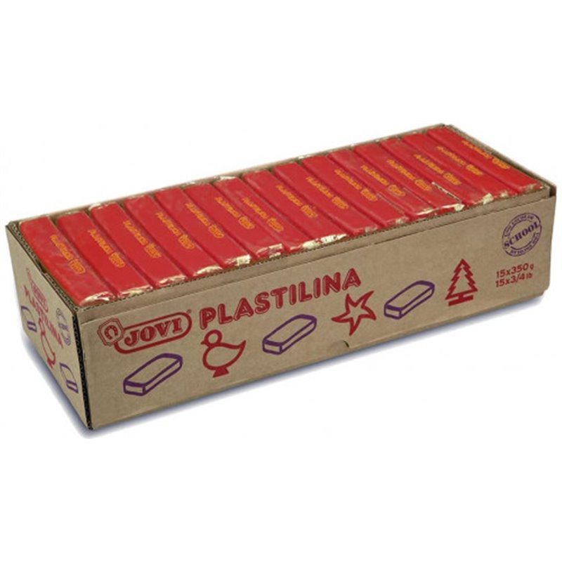 CAJA 15 PASTILLAS PLASTILINA 350 G - ROJO JOVI 7205