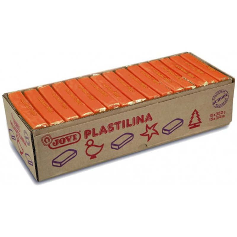 CAJA 15 PASTILLAS PLASTILINA 350 G - NARANJA JOVI 7204