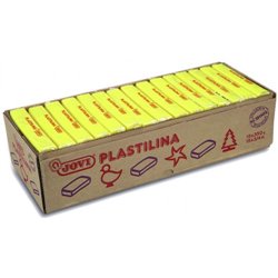 CAJA 15 PASTILLAS PLASTILINA 350 G - AMARILLO OSCURO JOVI 7203