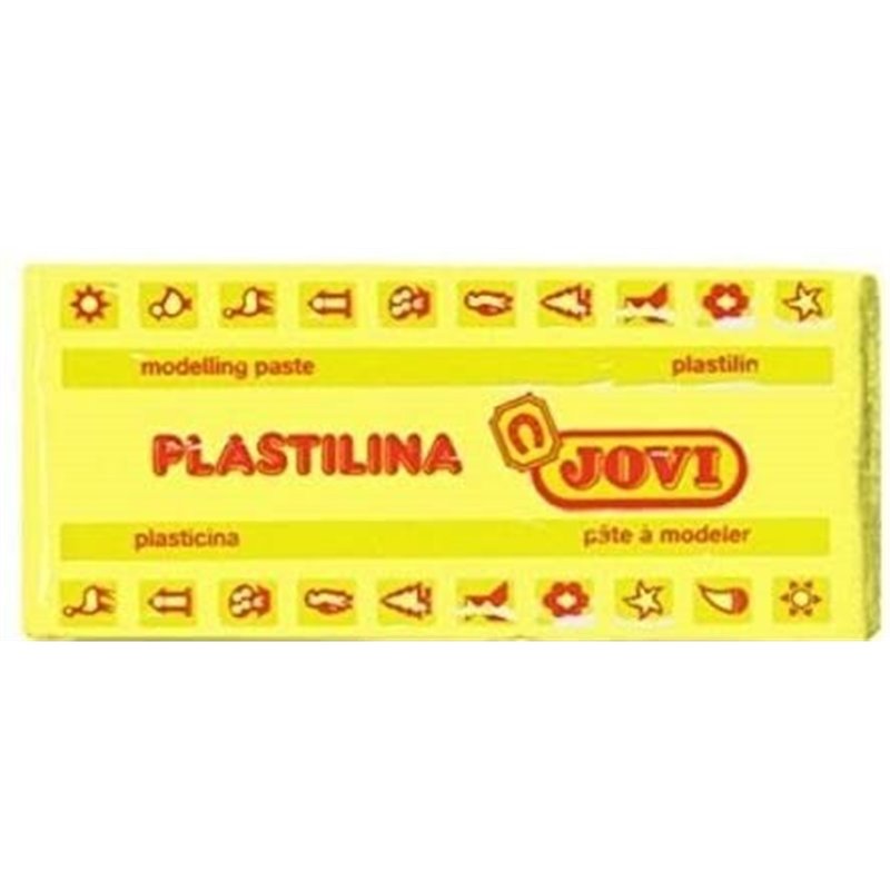 CAJA 15 PASTILLAS PLASTILINA 150 G - AMARILLO JOVI 7102