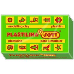 CAJA 30 PASTILLAS PLASTILINA 50 G - VERDE CLARO JOVI 7010