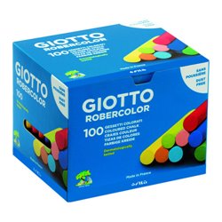 CAJA 100 TIZAS COLORES SURTIDOS GIOTTO F539000