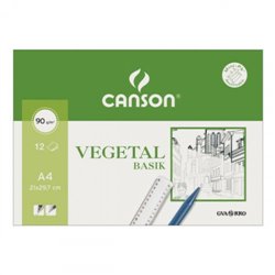 PAQUETE 12 HOJAS PAPEL VEGETAL A4 90G GUARRO CANSON C200407621