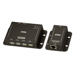 ATEN Extensor USB 2.0 por Cat 5 con hub de cuatro puertos (hasta 50 m)