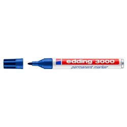 MARCADOR PERMANENTE PUNTA REDONDA 1.5-3MM 3000 AZUL EDDING 3000-03