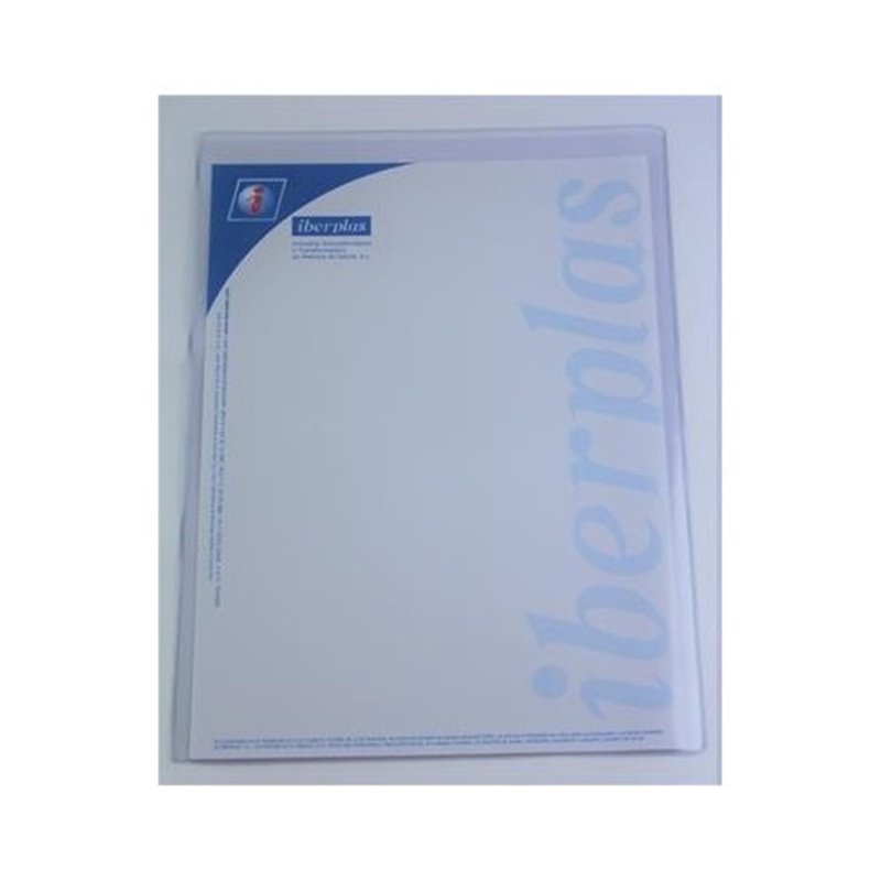 CAJA 50 FUNDAS FORMATO A3 "U" PORTADOCUMENTOS PVC CRISTAL 150 MICRAS IBERPLAS 86Q50