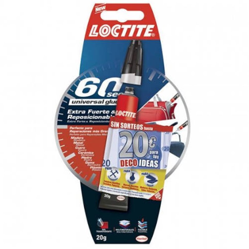 ADHESIVO UNIVERSAL EXTRAFUERTE 60 SEGUNDOS LOCTITE 2066112