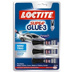 ADHESIVO INSTANTANEO SUPER GLUE-3X1GR. MONODOSIS LOCTITE 2640065