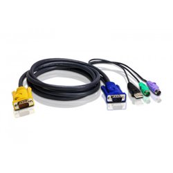 Aten 2L5302UP cable para video, teclado y ratón (kvm) Negro 1,8 m