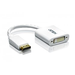 Aten DisplayPort/DVI Adapter DisplayPort Male DVI-I Female Blanco