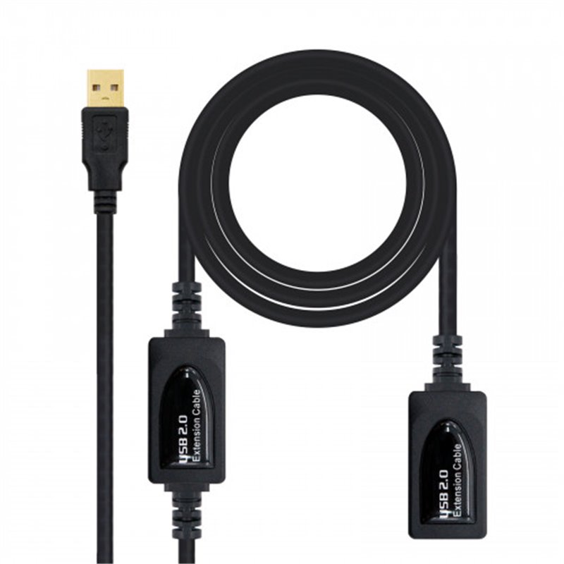 Nanocable 10.01.0213 cable USB 15 m 2.0 USB A Negro