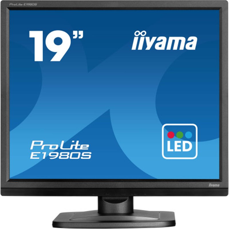 iiyama ProLite E1980S-B1 pantalla para PC 48,3 cm (19") 1280 x 1024 Pixeles VGA LED Negro