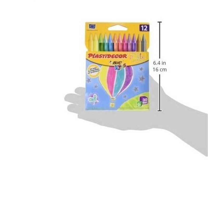 CERAS PLASTIDECOR PASTEL Y METALICOS BIC KIDS