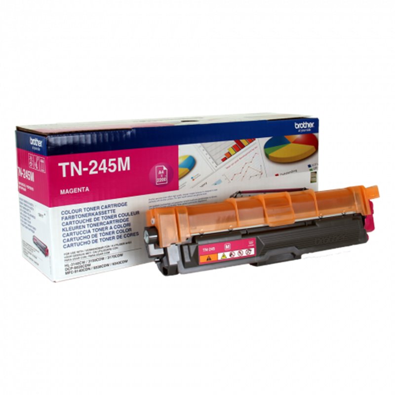 BROTHER TONER TN245M  HL3140CW/HL3150CDW ,2.200 PÁG. MAGENTA