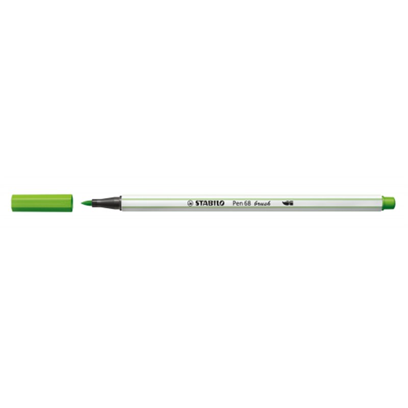 ROTULADOR PUNTA FIBRA PINCEL PEN 68 BRUSH VERDE HOJA STABILO 568/43