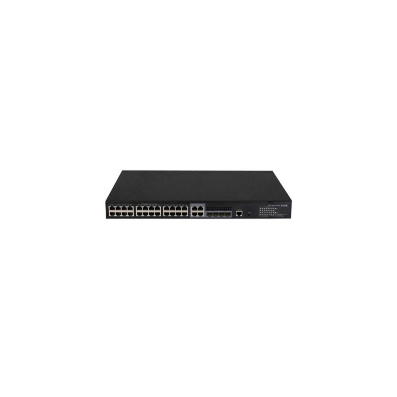 H3C S5130S-28S-PWR-EI L2 Ethernet Switch with 24*10/100/1000BASE-T PoE+ Ports(AC 185W) and 4*1G/10G BASE-X SFP Plus Ports,(AC)
