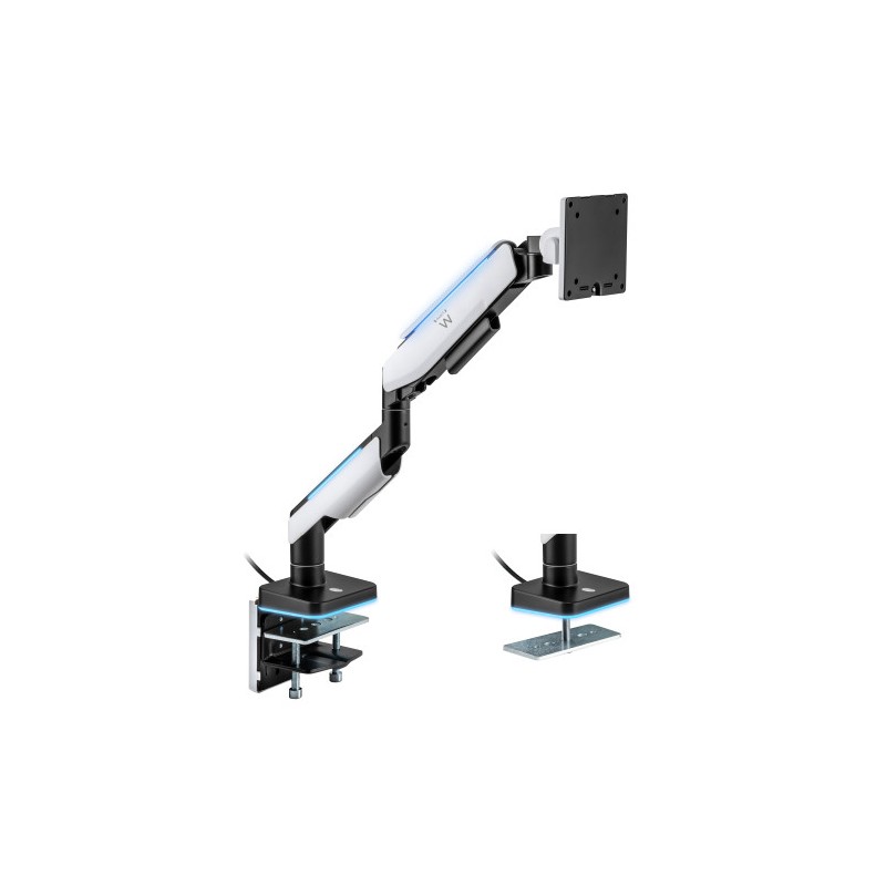 Ewent EW1509 soporte para monitor 124,5 cm (49") Negro, Blanco Escritorio