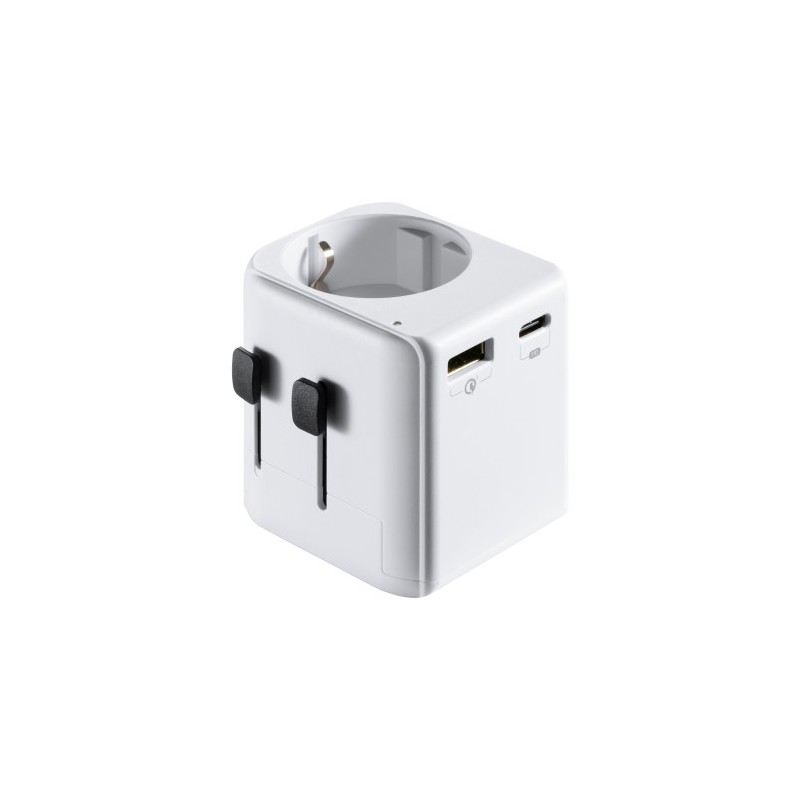 Ewent EW1472 adaptador de enchufe eléctrico Universal Blanco