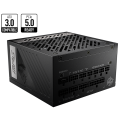 MSI MPG A850G PCIE5 unidad de fuente de alimentación 850 W 24-pin ATX ATX Negro